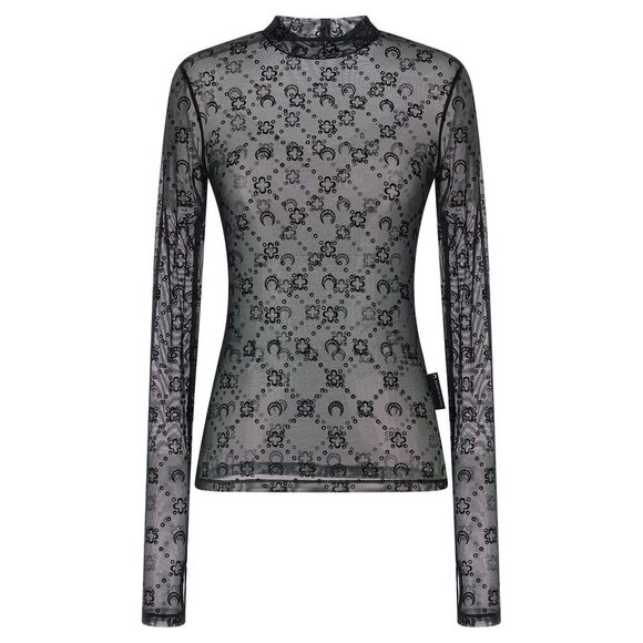 Marine Serre Women Flocked Moonogram Top - Picture 1 of 3